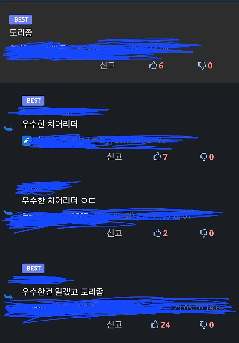 치어리더 이름이 뭐야?
