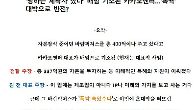 실패하면 배임, 성공하면 투자 아닙니까!