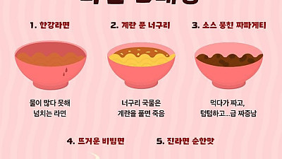 용서가 안되는 라면 top 5