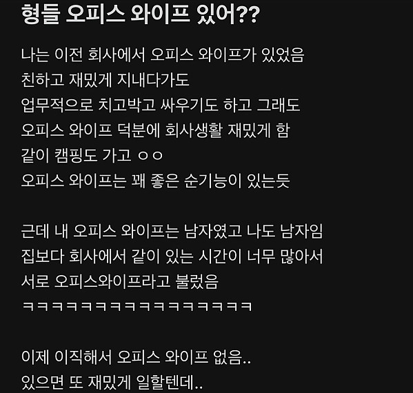 형들 오피스 와이프 있어??